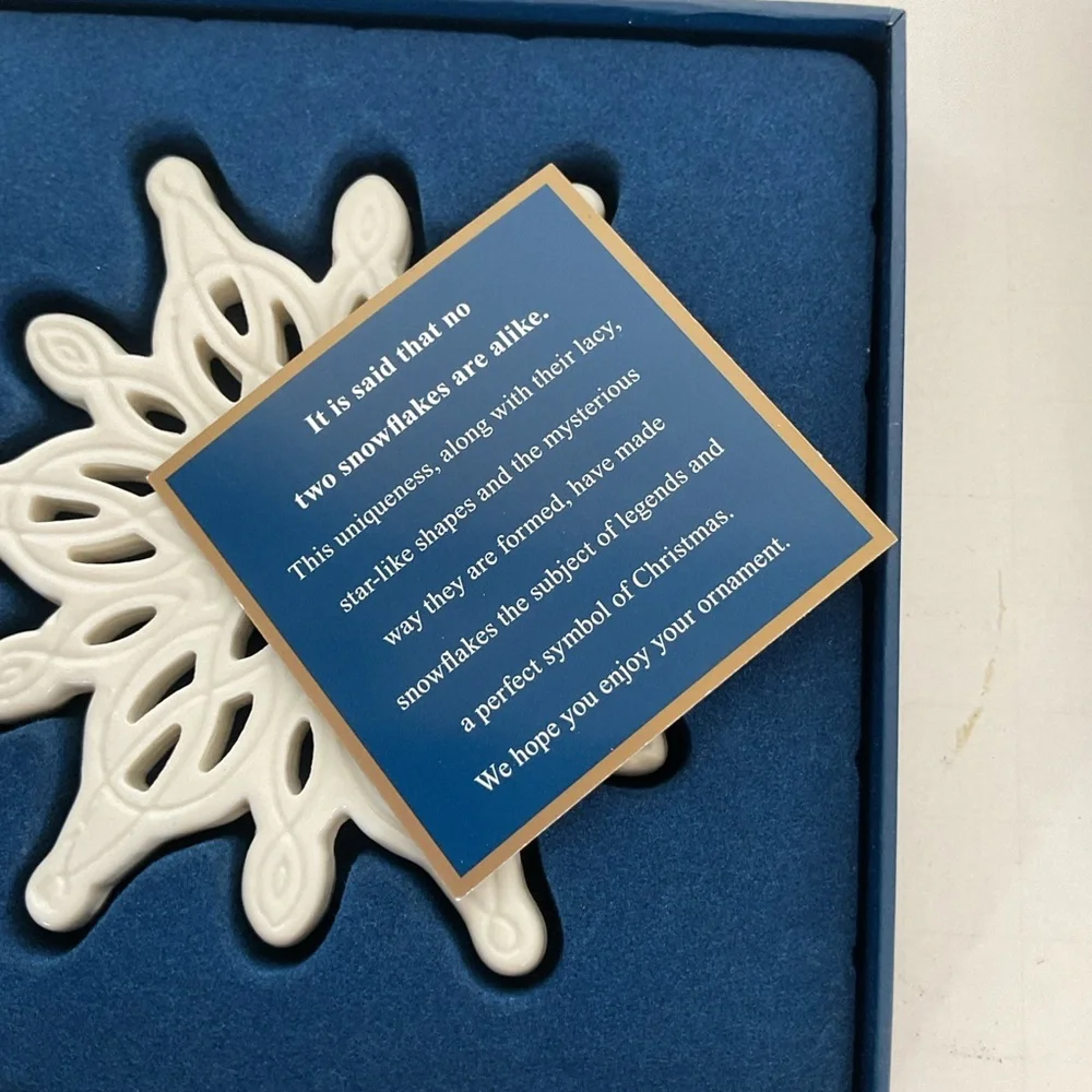 Dillards Collectible Porcelain Snowflake Ornament NWT